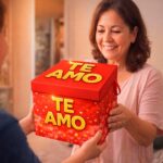 Caixa de Presente Coração Te Amo Luxo com laço de cetim, ideal para Dia das Mães e Namorados. - Imagem 2