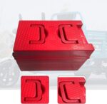 Caixa de bateria para bicicleta elétrica vermelha, resistente à poeira e água, com alça dobrável e fácil transporte. - Imagem 2