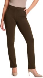 Calça de ioga feminina Yogipace reta, confortável e versátil para treino, yoga e uso casual.