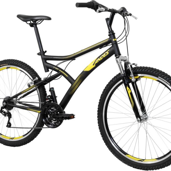 Caloi Bicicleta Andes Aro 26 com 21 marchas, conforto e controle para pedalar com mais desempenho no dia a dia.