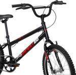 Caloi Bicicleta Infantil Expert Aro 20 Preta: estilo cross, conforto e rodas resistentes para aventuras dos 7 aos 9 anos. - Imagem 2