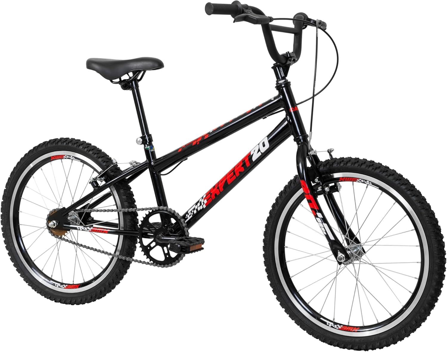 Caloi Bicicleta Infantil Expert Aro 20 Preta: estilo cross, conforto Caloi Bicicleta Infantil Expert Aro 20 Preta: estilo cross, conforto e rodas resistentes para aventuras dos 7 aos 9 anos.