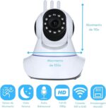 Câmera Babá Eletrônica 1080p Full HD WiFi 360° com visão noturna e áudio bidirecional para mais segurança. - Imagem 2