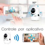 Câmera Babá Eletrônica WiFi 1080p Premium: monitoramento 360°, visão noturna e alertas no celular para mais segurança. - Imagem 2