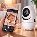 Câmera Babá Eletrônica WiFi 360° Full HD 1080p com visão noturna, áudio bidirecional e alerta de movimento para bebê, pet e casa - Imagem 2