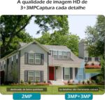 Câmera IP Sem Fio 3MP Externa com Visão 360°, Dupla Lente, WiFi, IP66 e Áudio Bidirecional para Segurança Total - Imagem 2