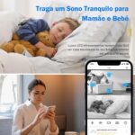Câmera IP WiFi Interna 4MP: lente dupla, visão noturna, áudio bidirecional e detecção de pessoas e pets. - Imagem 2
