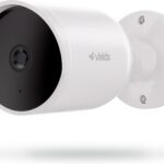Câmera Inteligente Externa Velds 2K Wi-Fi IP66: visão noturna, detecção de movimento e áudio bidirecional para segurança total