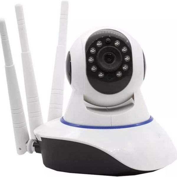Câmera Ip 3 Antenas Wifi Wireless 3ª Geração com visão noturna e controle via app para vigilância 24h.