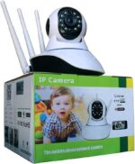 Câmera Ip Sem Fio 360° com visão noturna e alarme, ideal para monitoramento residencial