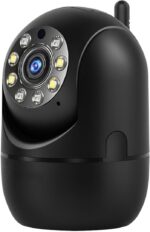 Câmera Smart WiFi Full HD com visão noturna, rotação 360° e alerta de movimento para máxima segurança.