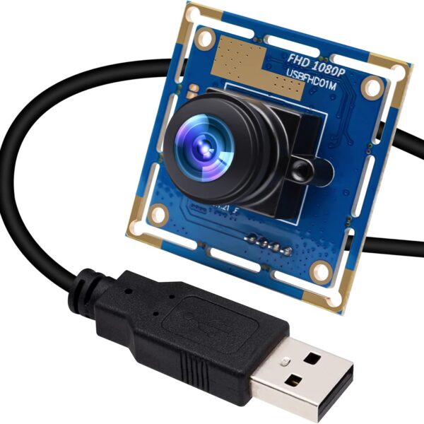 Câmera USB ELP Fisheye 180° 1080P 100fps para PC, visão ampla e alta velocidade