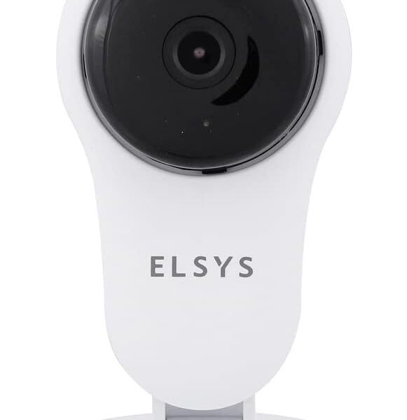 Câmera Wi-Fi Elsys Full HD 1080p: monitoramento inteligente com Alexa, visão noturna e áudio bidirecional para sua segurança.