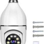 Câmera de Segurança IP Lâmpada WiFi 1080p com visão noturna, detecção de movimento e áudio bidirecional premium