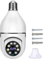 Câmera de Segurança IP Lâmpada WiFi 1080p com visão noturna, detecção de movimento e áudio bidirecional premium