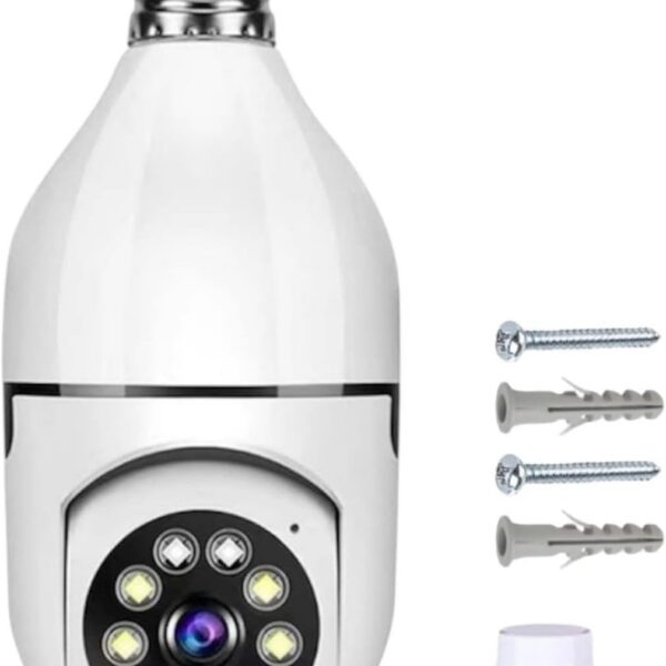 Câmera de Segurança IP Lâmpada WiFi 1080p com visão noturna, detecção de movimento e áudio bidirecional premium
