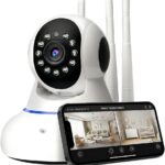 Câmera de Segurança Smart IP Wi-Fi HD 720p com visão noturna, áudio bidirecional e monitoramento por aplicativo para proteção completa do seu ambiente.