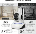 Câmera de Segurança Smart IP Wi-Fi HD 720p com visão noturna, áudio bidirecional e monitoramento por aplicativo para proteção completa do seu ambiente. - Imagem 2