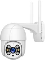 Câmera de Segurança Wi-Fi 1080p Rotativa 355° com visão noturna e detecção de movimento para proteção completa dia e noite.