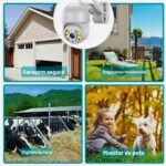 Câmera de Segurança Wi-Fi 1080p Rotativa 355° com visão noturna e detecção de movimento para proteção completa dia e noite. - Imagem 2