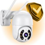 Câmera de Segurança Wi-Fi Externa 360° Full HD com visão noturna e monitoramento pelo celular para proteção total 24h.