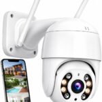 Câmera de Segurança Wi-Fi Externa A8 1080p PTZ 360° com visão noturna colorida e áudio bidirecional para proteção completa externa.