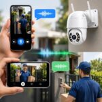 Câmera de Segurança Wi-Fi Externa A8 1080p PTZ 360° com visão noturna colorida e áudio bidirecional para proteção completa externa. - Imagem 2