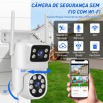 Câmera de Segurança WiFi 1080p 360° com visão noturna, áudio bidirecional e IP65 para proteção externa. - Imagem 2