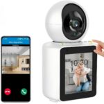 Câmera de Segurança Wifi 1080P com tela 2,8", detecção de movimento, áudio bidirecional e visão noturna, ideal para sua família.