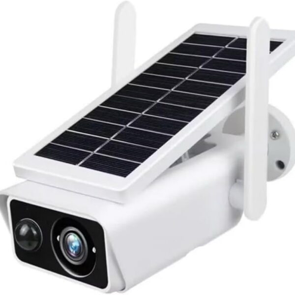Câmera de segurança externa sem fio solar WiFi com detecção PIR, visão noturna e áudio bidirecional para proteção total 24h