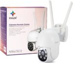 Câmera externa EKAZA WiFi com visão ampla, áudio bidirecional e detecção de movimento, compatível com Alexa e Google Assistant