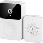 Campainha Interfone Inteligente Wi-Fi com Câmera: monitore a porta em tempo real com áudio bidirecional e alertas instantâneos.