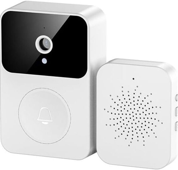 Campainha Interfone Inteligente Wi-Fi com Câmera: monitore a porta em tempo real com áudio bidirecional e alertas instantâneos.