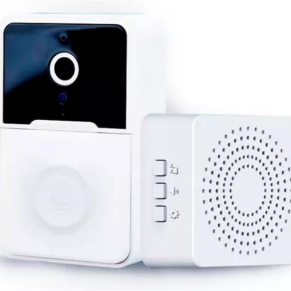 Campainha Interfone Inteligente com câmera, áudio e visão noturna para mais segurança e controle na sua casa.