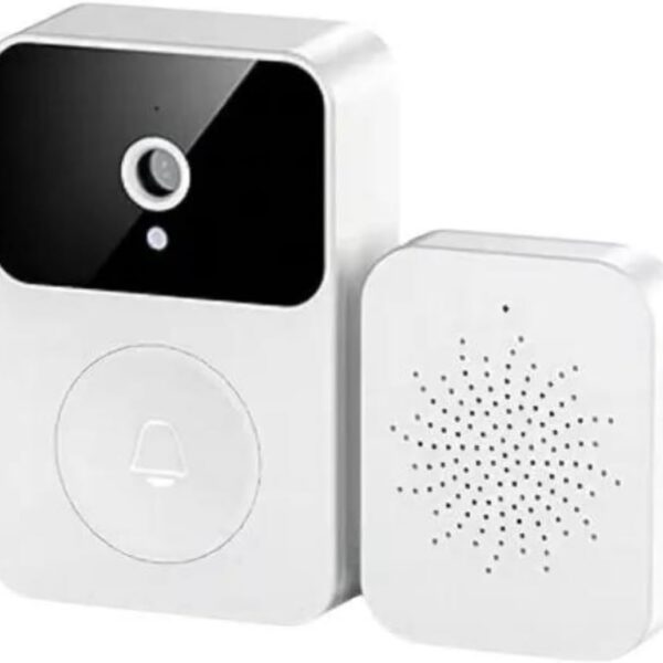 Campainha residencial Wi-Fi com câmera, áudio e visão noturna para monitorar e atender pelo celular