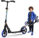 Campior Patinete dobrável com guidão ajustável, rodas de 20 cm e suporte até 109 kg para crianças e adultos.