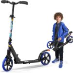 Campior Patinete dobrável com guidão ajustável, rodas de 20 cm e suporte até 109 kg para crianças e adultos.