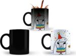 Caneca Mágica Flork Feliz Aniversário 325ml: presente criativo termossensível que revela o meme com bebidas quentes.