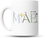 Caneca Personalizada Dia das Mães Floral 325ml: presente criativo, delicado e emocionante para surpreender sua mãe com carinho.