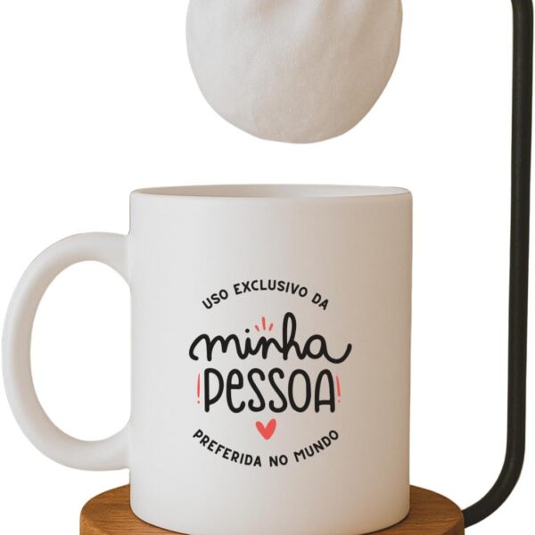 Caneca Personalizada Minha Pessoa Preferida no Mundo: presente romântico em cerâmica premium, ideal para datas especiais.