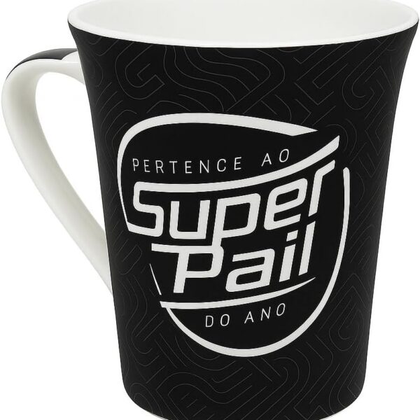 Caneca Super Pai 320ml em cerâmica: presente útil e durável para Dia dos Pais e aniversário.