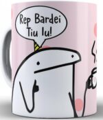 Caneca de Aniversario Flork Meme 325 ml em porcelana, ideal para presentear com estilo e praticidade.