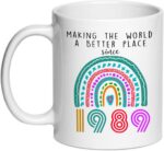 Caneca de café 325 ml para aniversário de 36 anos, presente criativo para mulheres e homens, ideal para compra de presente especial.