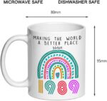 Caneca de café 325 ml para aniversário de 36 anos, presente criativo para mulheres e homens, ideal para compra de presente especial. - Imagem 2