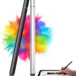 Caneta Stylus Capacitiva 2 em 1 Universal Para Telas Touch Tablets, smartphones e notebooks compatível com Apple, Samsung, Xiaomi, Motorola Sem Bateria, Sem Bluetooth Alta Precisão
