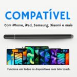 Caneta Stylus Capacitiva 2 em 1 Universal Para Telas Touch Tablets, smartphones e notebooks compatível com Apple, Samsung, Xiaomi, Motorola Sem Bateria, Sem Bluetooth Alta Precisão - Imagem 2