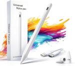 Caneta Stylus Touch Screen: alta precisão, sem delay, recarregável USB-C e compatível com iPad, Android e tablets.