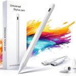 Caneta Stylus Touch Screen: alta precisão, sem delay, recarregável USB-C e compatível com iPad, Android e tablets.