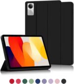 Capa Flip para Xiaomi Redmi Pad SE 11 com proteção, suporte ajustável e fechamento magnético preta - Imagem 2