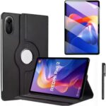 Capa Giratória para Redmi Pad 2 2025 com película cerâmica e caneta touch: proteção completa e ajuste 360° para comprar agora